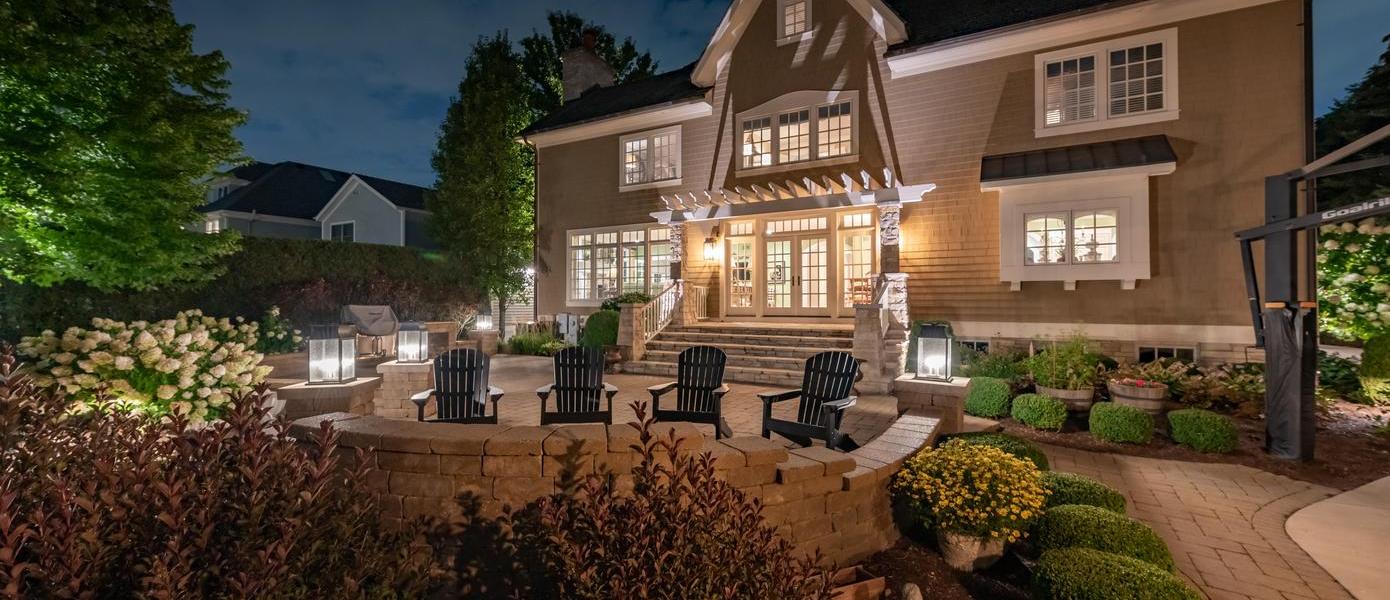 Raleigh home with LED lights