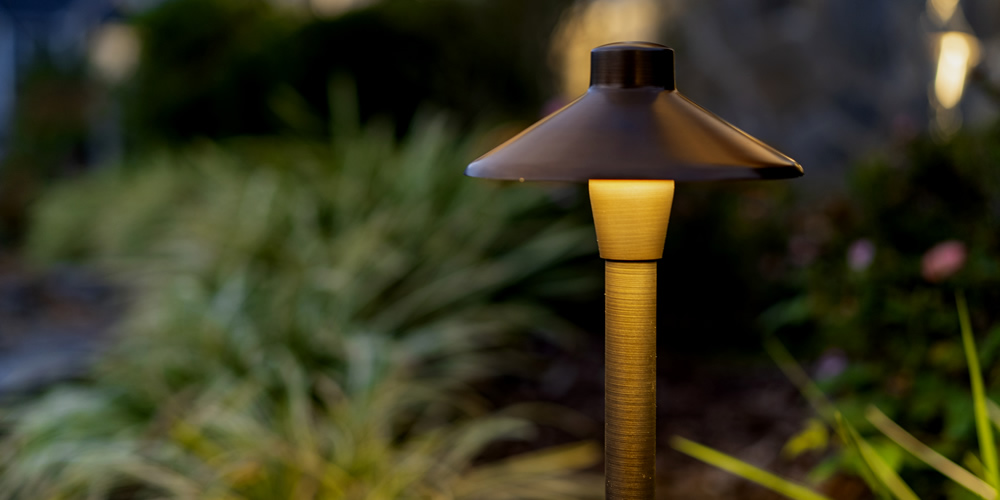 landscape lights, copper light