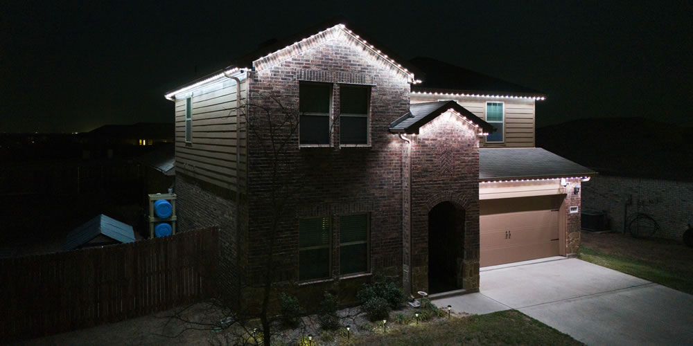 permanent roofline lights, architectural lighting