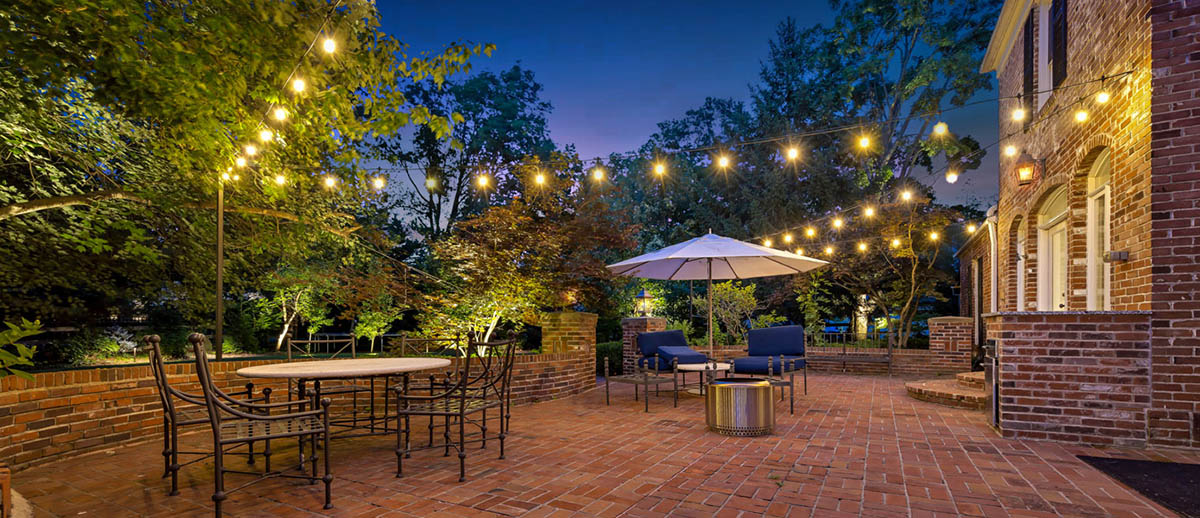 festive string patio lighting Valparaiso, IN