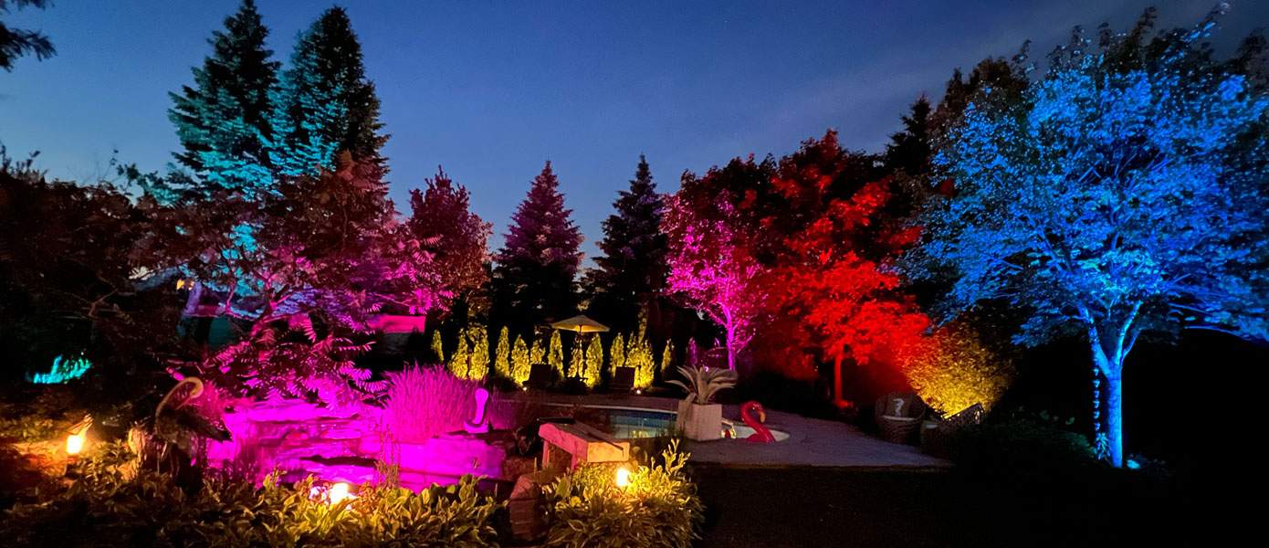 custom landscape lighting in Hobart, IN